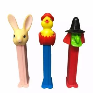 PEZ Candy Dispensers Easter Bunny Halloween Chick Witch